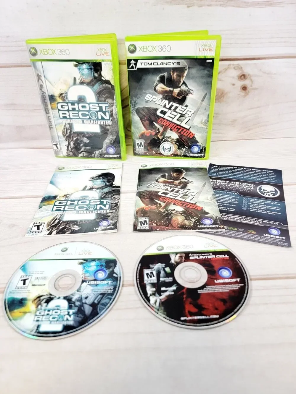 Tom Clancy's Ghost Recon Advanced Warfighter 1 & Splinter Cell Xbox 360 CIB